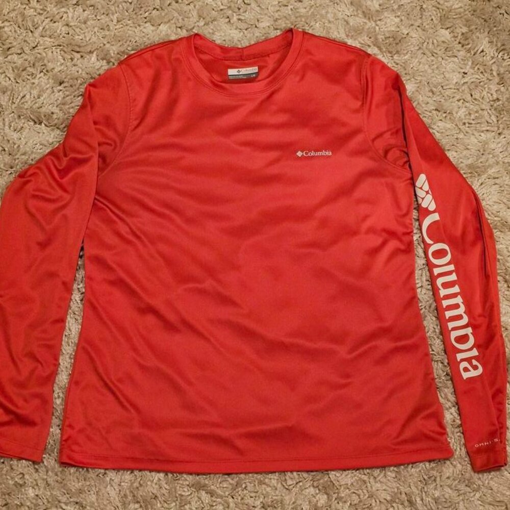 EUC Men's Columbia coral long sleeve dri-fit shirt (size: medium)